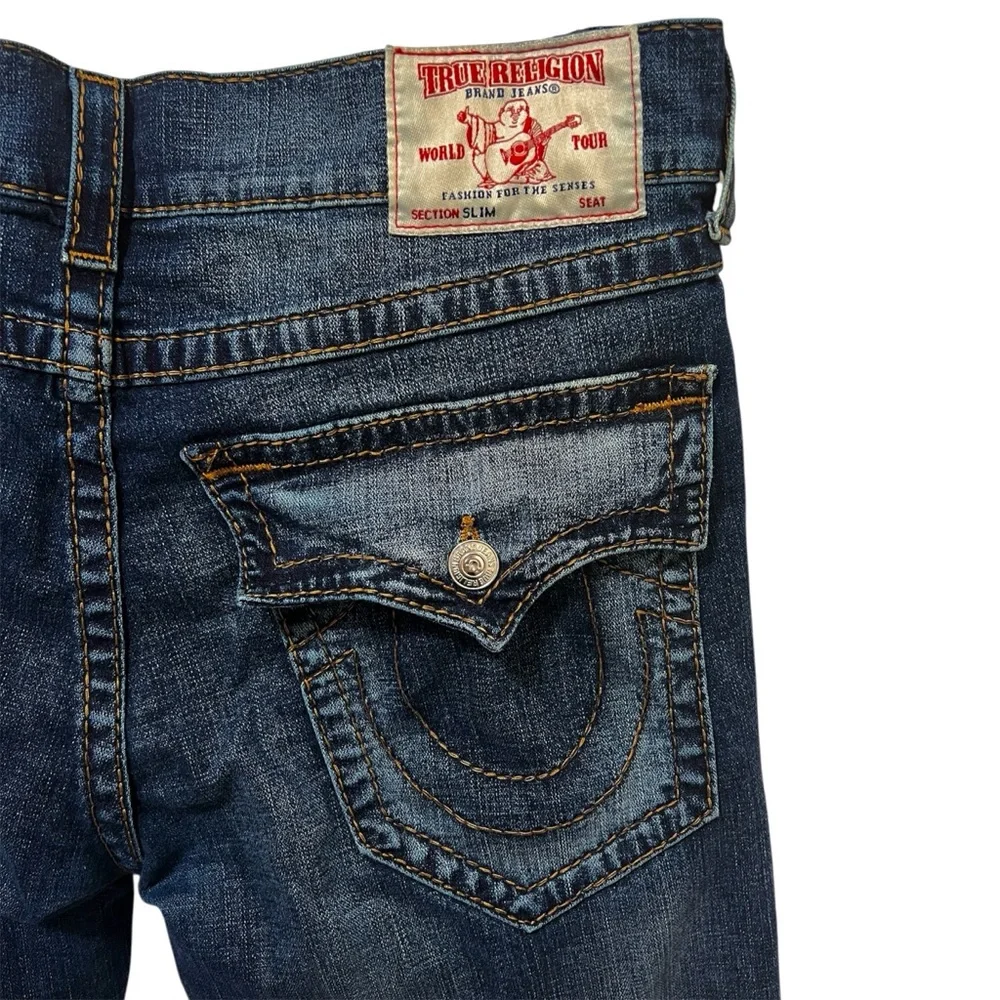 True Religion Slim Big T Jeans 36 Midnight Blue